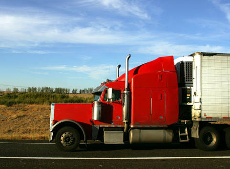 Red Commercial Truck